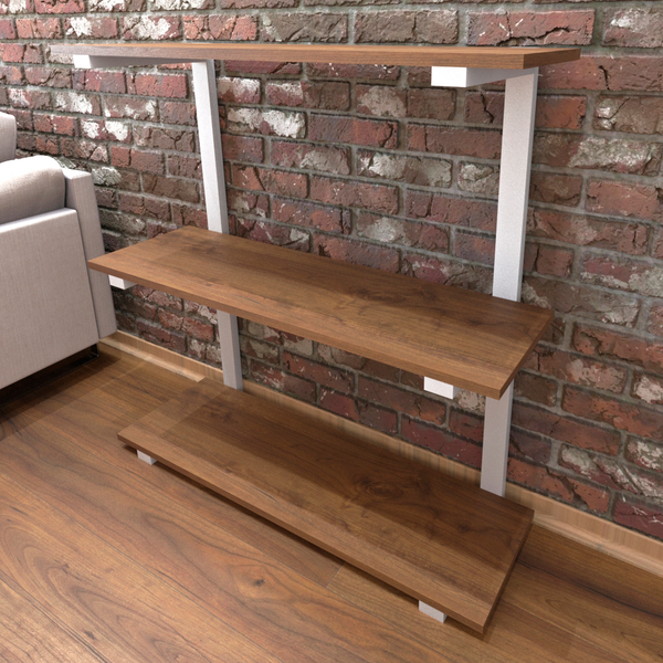 Стеллаж трёхъярусный в скандинавском стиле 100 см. х 100 см.