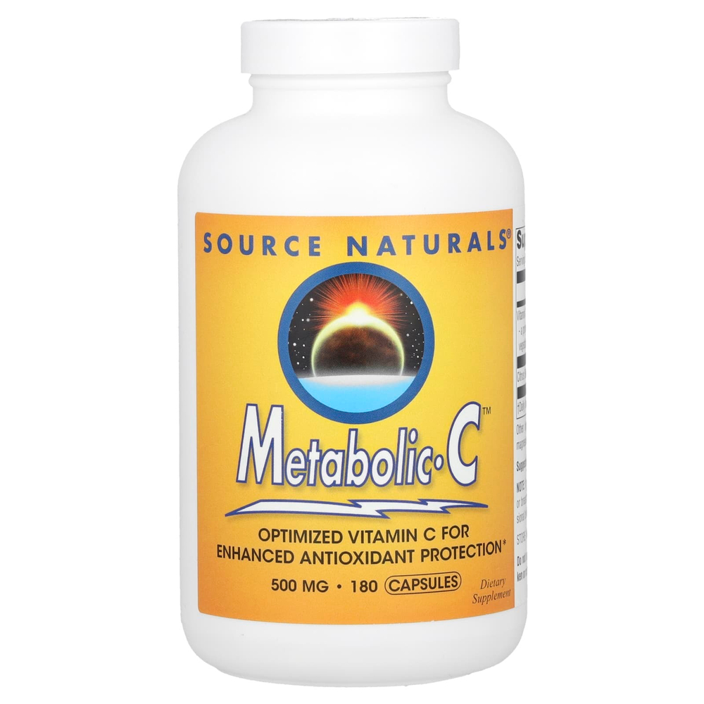 Source Naturals, Metabolic C, 500 мг, 180 капсул
