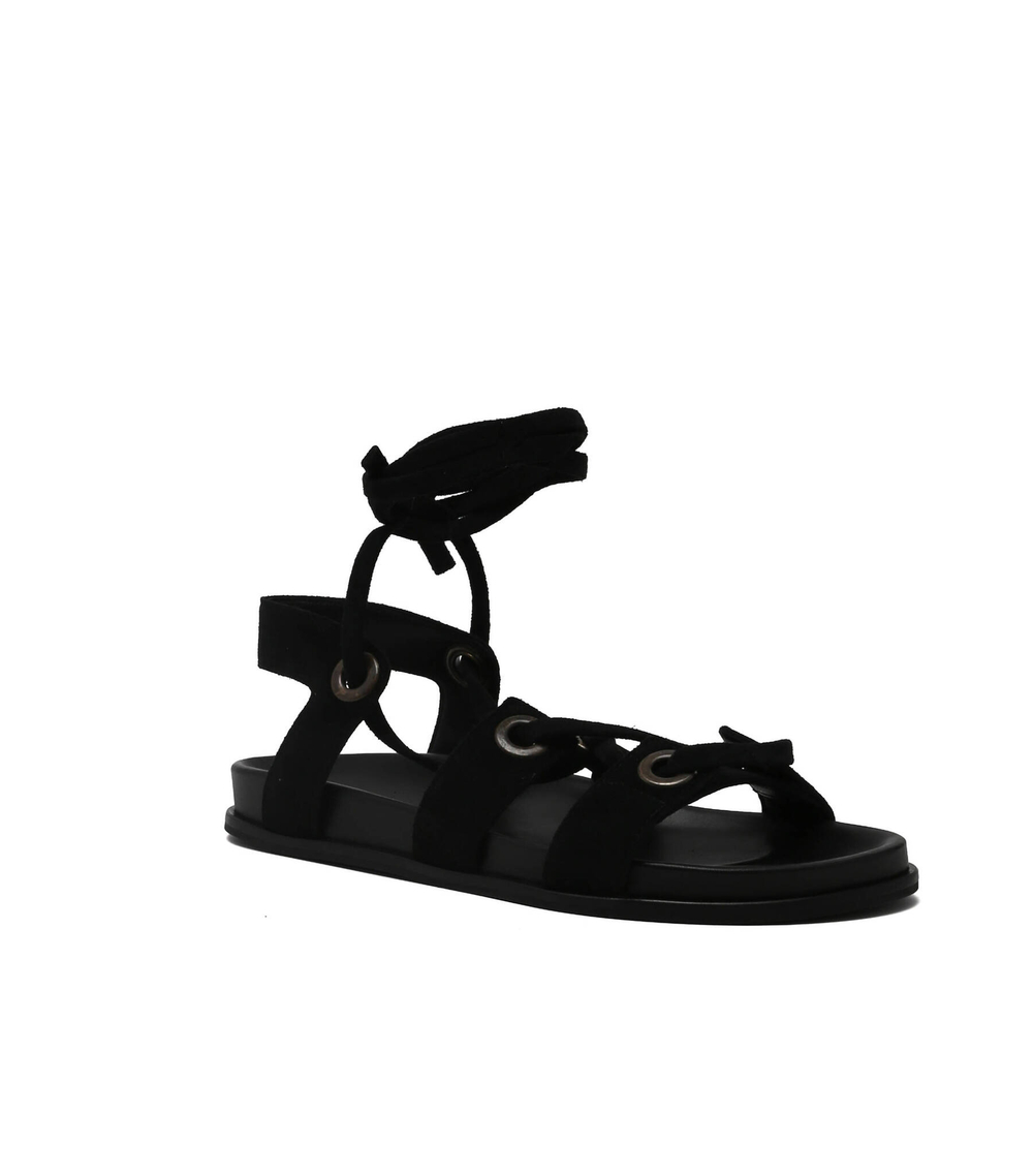 Кожаные босоножки gladiatore TWINSET - черный(221TCT022)