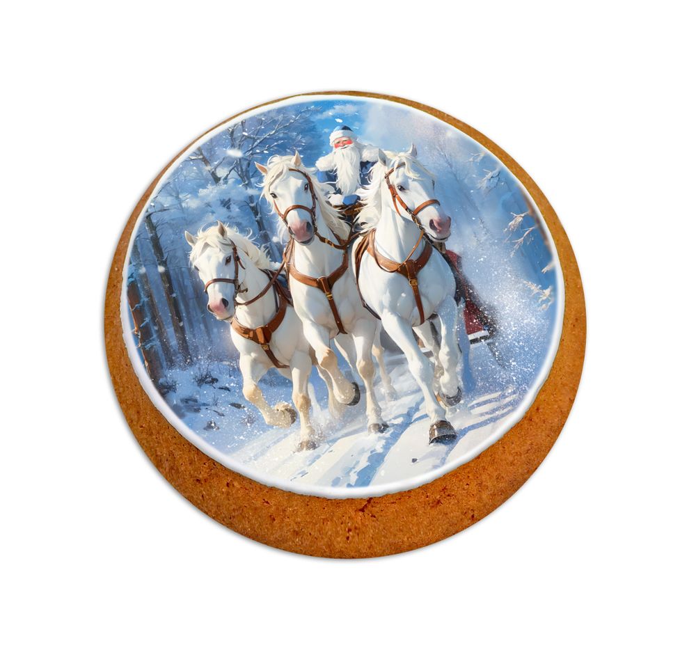 Пряник, НГ. ТРОЙКА, с яблочной начинкой, 60 г., TM Prod.Art