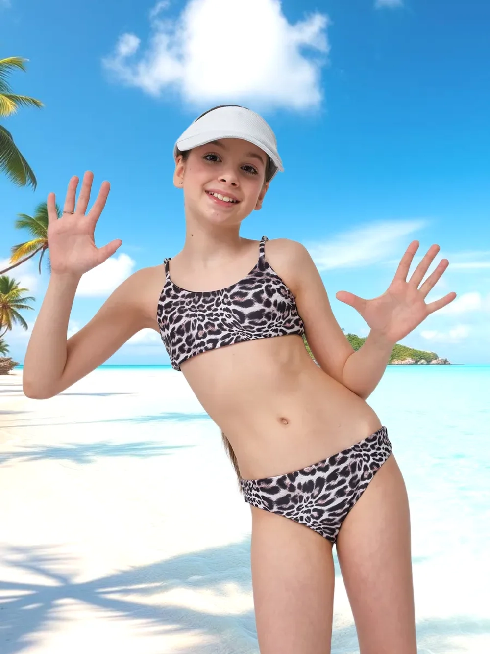 купальник раздельный с топом для бассейна