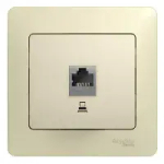 GLOSSA РОЗЕТКА компьютерная RJ45 кат. 5e, механизм, БЕЖЕВЫЙ