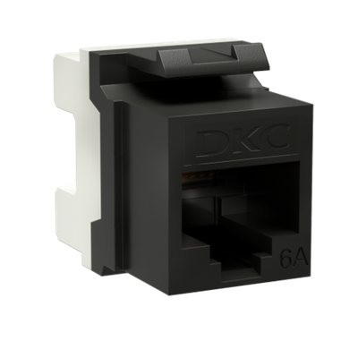 Модуль Keystone RJ45 CAT6А неэкранированный, 180 градусов, черный (форм-фактор A10)