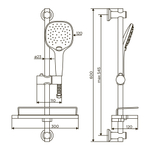 Душевой комплект Dorff Prime D0140000 Хром, белая