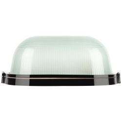 Светильник ЭРА НБП 04-100-001 Акватермо алюминий/стекло IP54 E27 max 100Вт 280х160 овал черный