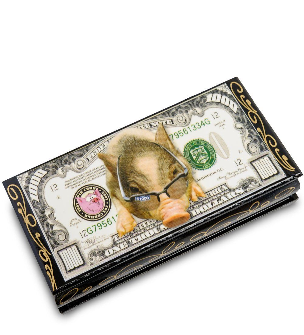 Народные промыслы ШК-11/12-A Шкатулка-купюрница в технике декупаж (8х17х4)