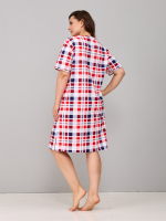 Туника Т-012/клетка-белосинекрасная