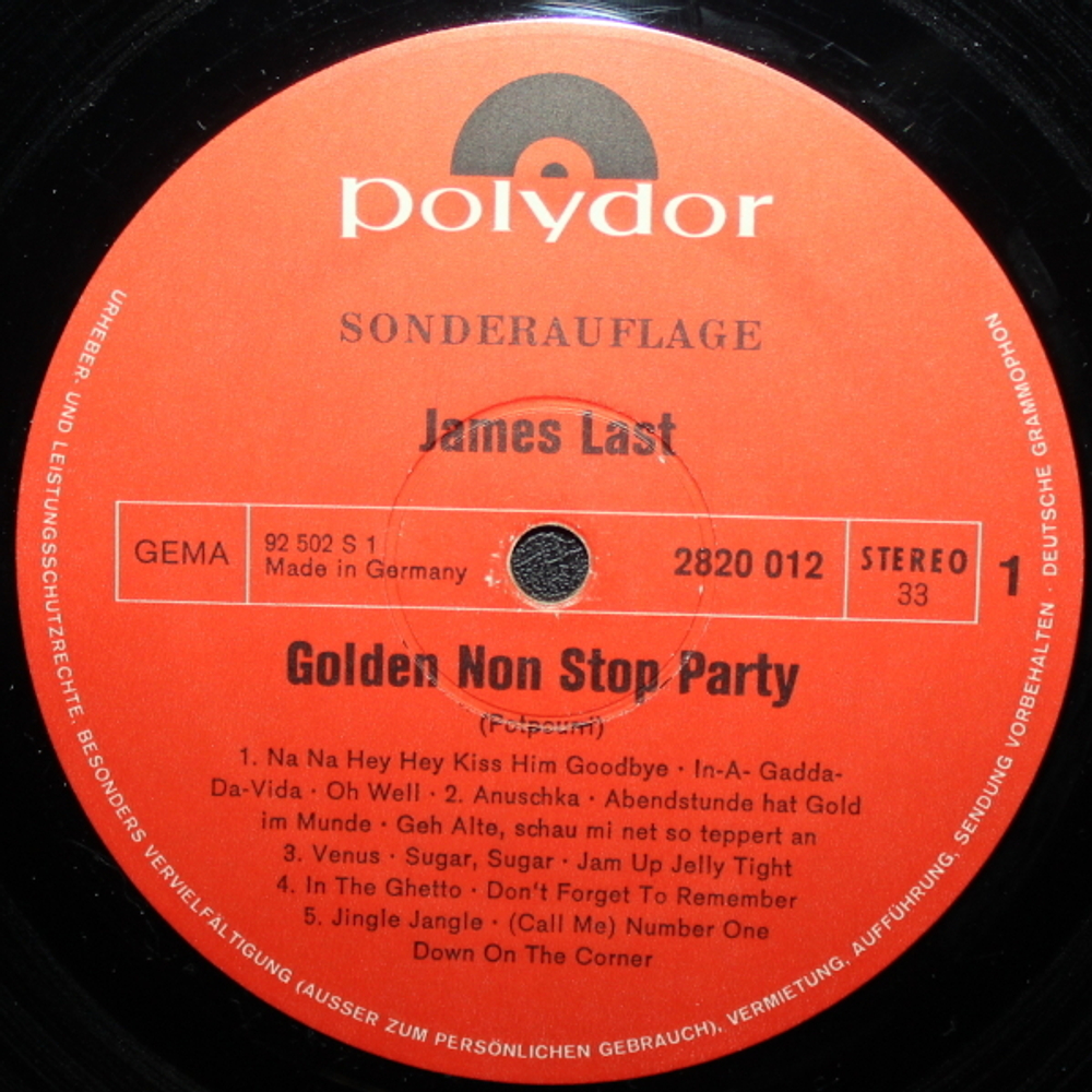 James Last / Golden Non Stop Party (LP)