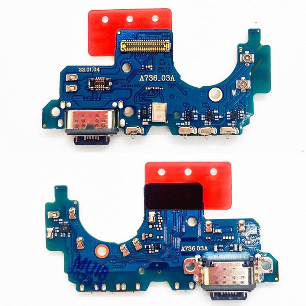 Шлейф для Samsung Galaxy A73 5G (A736B) плата системный разъем/разъем гарнитуры/микрофон - Премиум