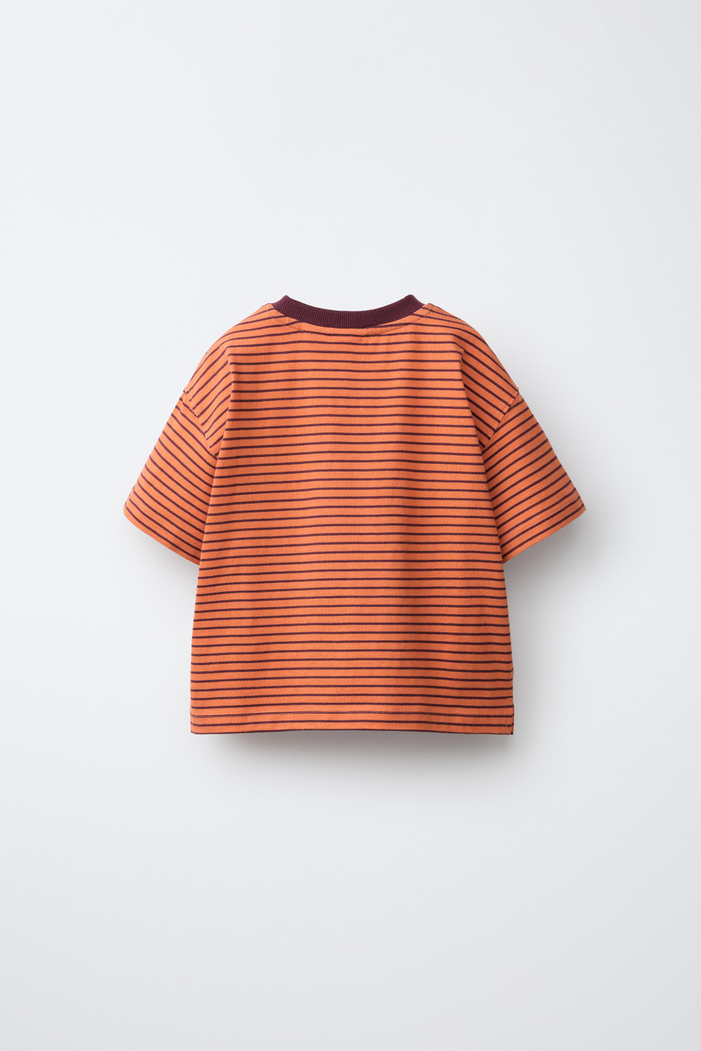 ZARA ФУТБОЛКА В ПОЛОСКУ, ЦВЕТ ЖЖЕНОГО АПЕЛЬСИНА