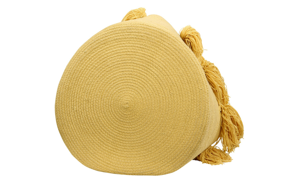 Корзина Lorena Canals Tassels Vintage Yellow (30 x Ø45 см)