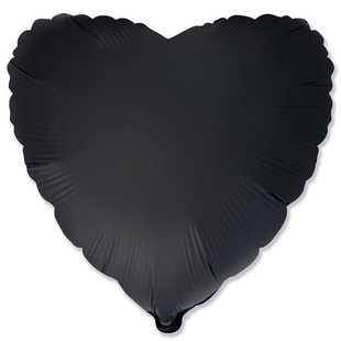 Сердце 18" Черный Сатин Fm