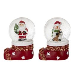 GAEM Фигурка декоративная "Медвежонок/Снеговик" в стекл шаре, L7 W4 H7,5 см, 2в.