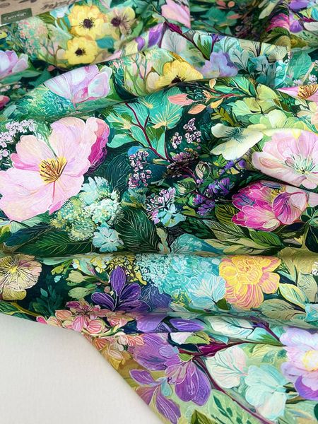 ЦВЕТОЧНЫЙ ПРИНТ, ПИОНЫ, ГОРТЕНЗИЯ - 100% хлопок 3