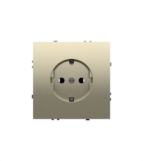 Розетка встраиваемая VOLTUM S70 с заземлением 16А, (кашемир)