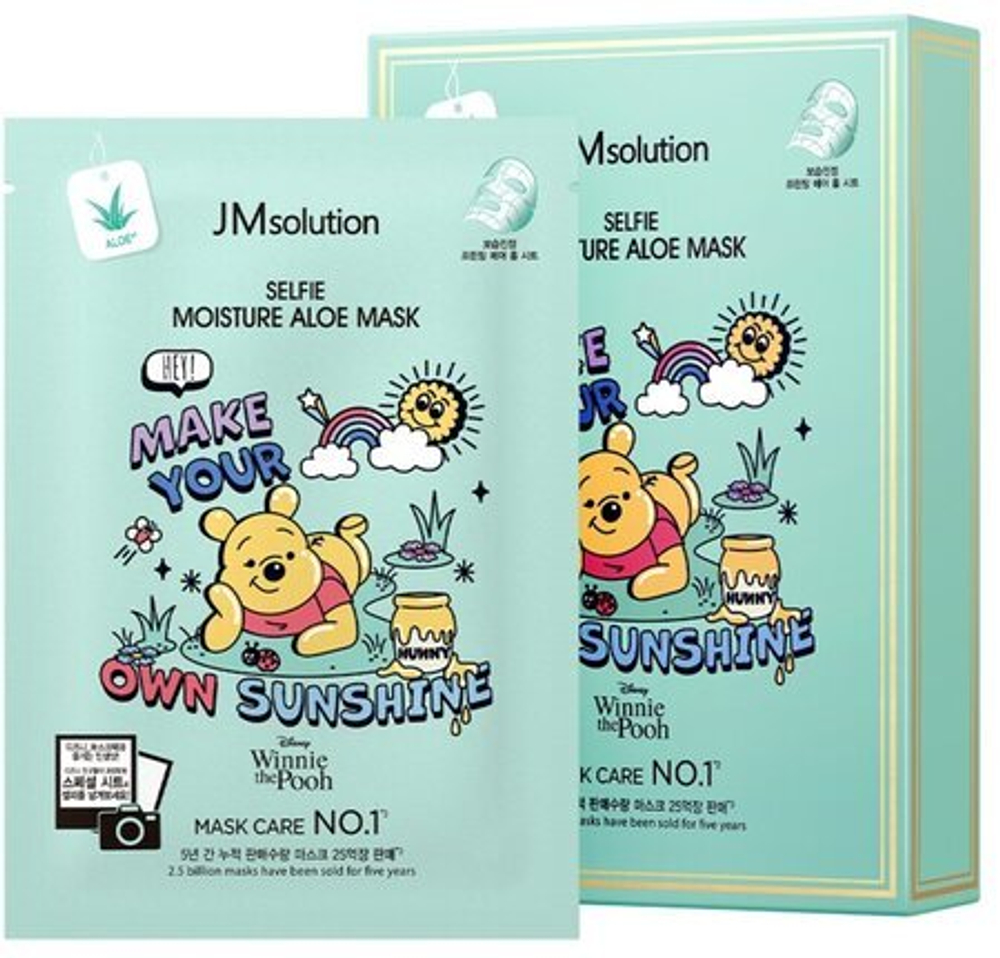 Тканевая маска-селфи с алоэ вера JMsolution Disney collection selfie moisture aloe mask