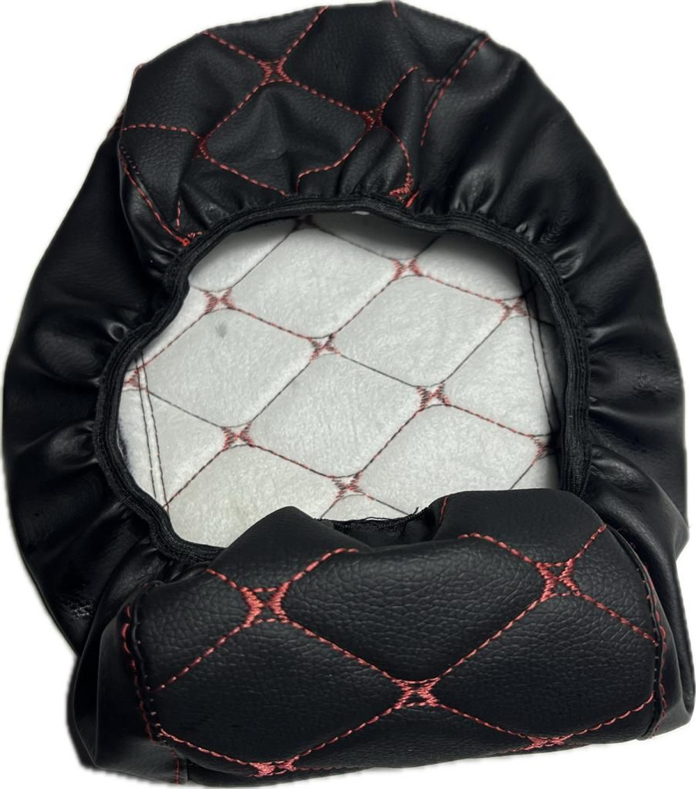 Чехол на штатный подлокотник Лада Веста (красная нить Бабочка)