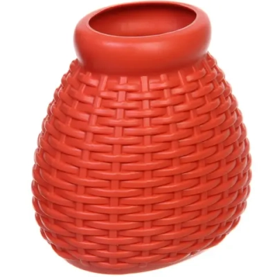 Ваза из пластика «Дениз» 9*7см цвет коралловый
