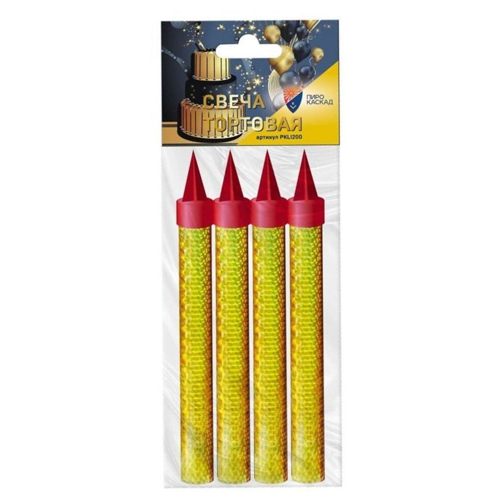 Тортовые свечи PKL1200, 12 см, 4 шт.