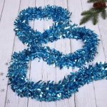 Мишура 2 м 9 см «Яркая змейка», Морская волна