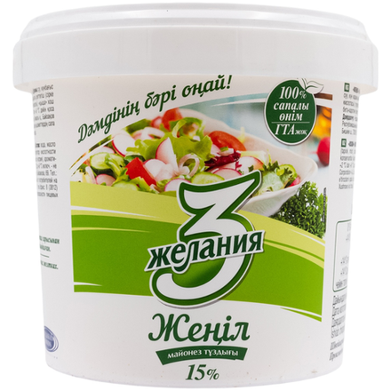 Майонез 3 желания Легкий 15% 800 гр