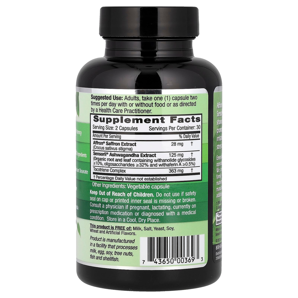 Emerald Laboratories, средство для улучшенного настроения с экстрактом шафрана Affron®, 60 растительных капсул
