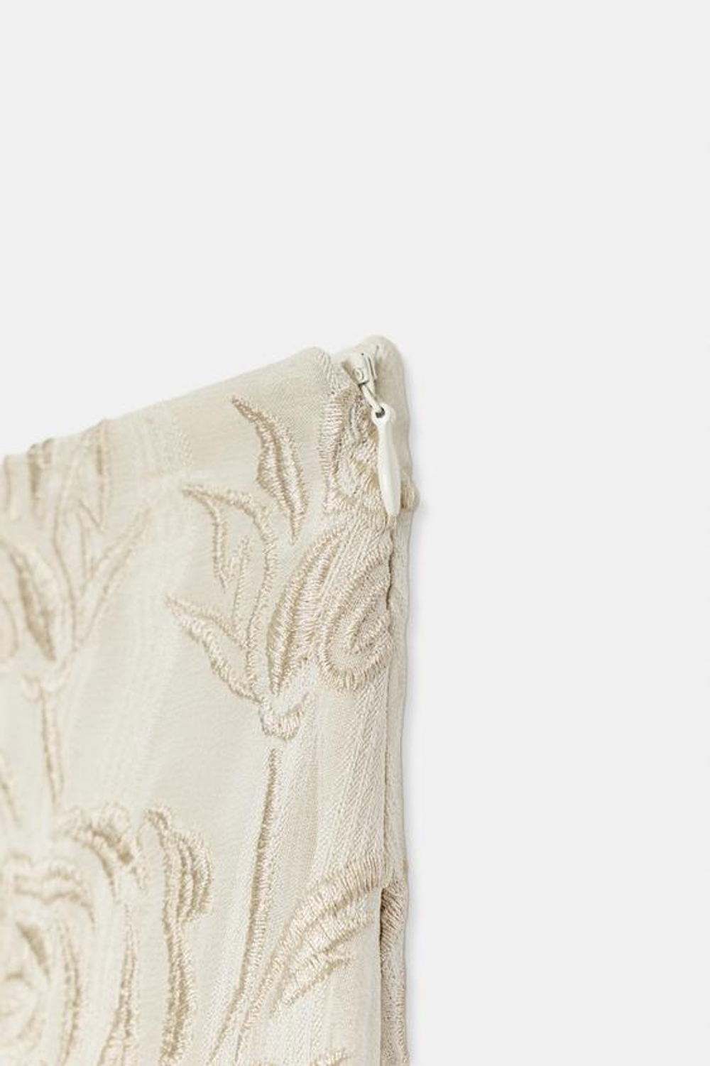 ZARA ЮБКА С ВЫШИВКОЙ И БАХРОМОЙ — ZW COLLECTION, ЭКРЮ