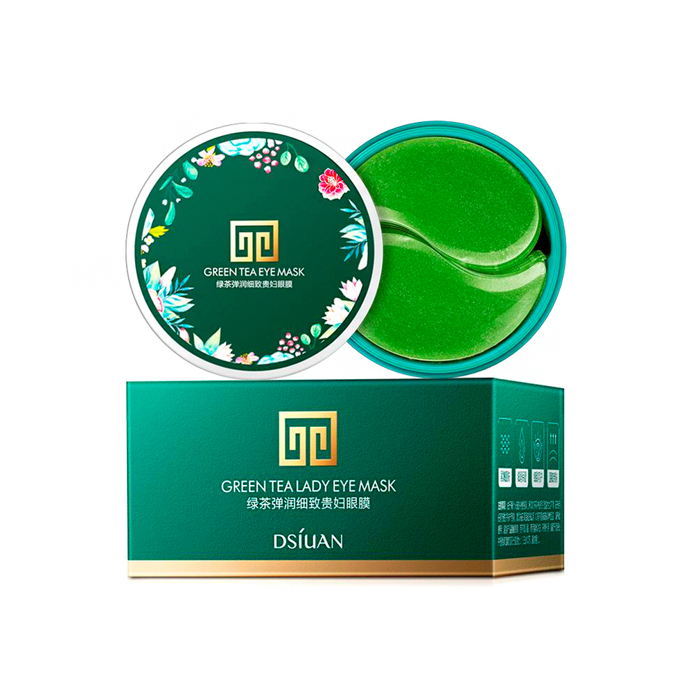 Патчи для глаз Dsiuan green tea lady eye mask гидрогелевые Зеленый чай 80 г / 60 шт