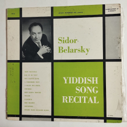 Винтажная виниловая пластинка LP Sidor Belarsky In A Yiddish Song Recital (USA 1957)