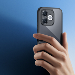 Чехол прозрачный с черными рамками для смартфона Honor 600 Lite и X80i, серия Aimo Series от Dux Ducis