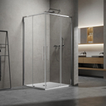 Душевой уголок Slim 8mm VSS-6SL8010CL, 1000*800, хром, стекло прозрачное