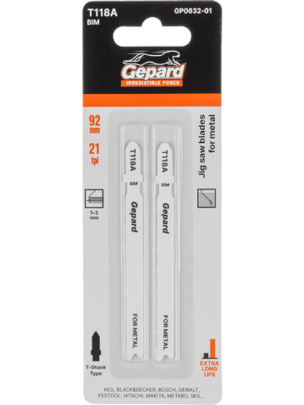 Пилка лобз. по металлу T118А (2 шт.) GEPARD