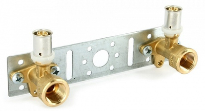 Водорозетка В двойная на планке пресс Размер: 20х1/2" Н=52mm