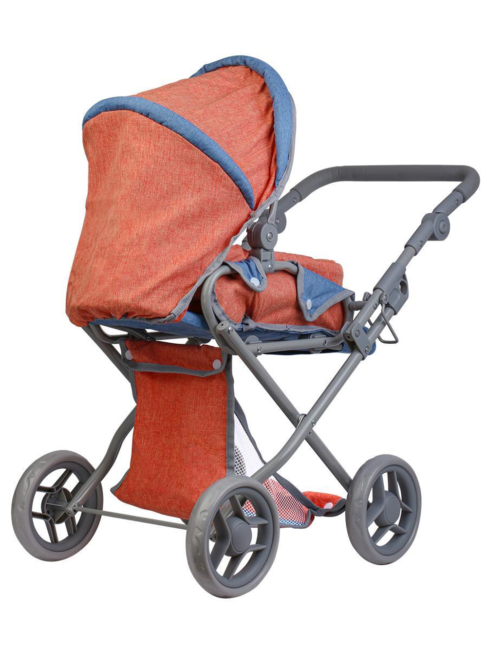 Коляска д/кукол складная метал. (66см*36см*66см) разноцветный принт,в коробка