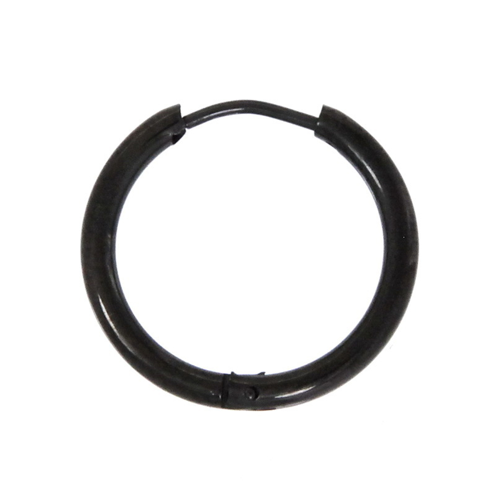 Серьга кольцо черное (2,0*14 мм)