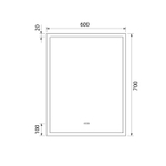 Зеркало с подсветкой IDDIS Slide, 60 см, SLI6000i98