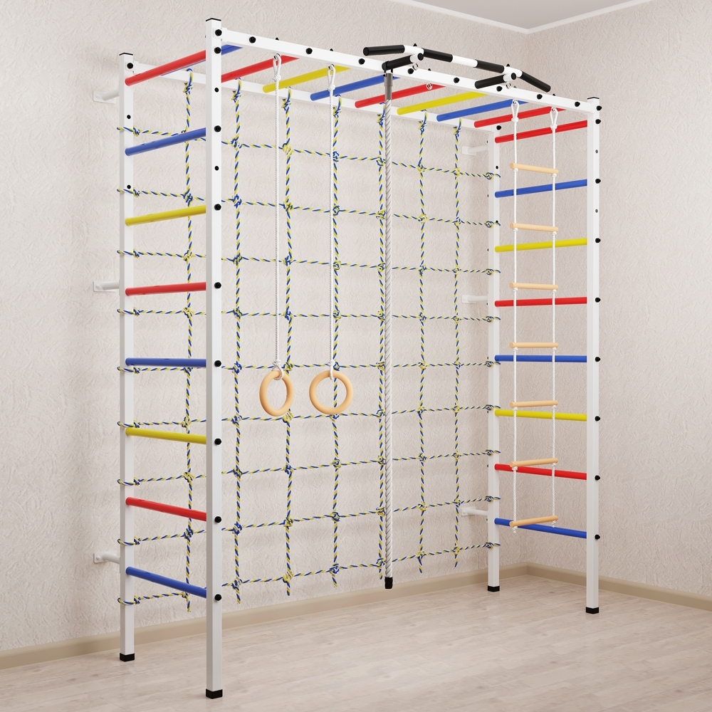 Спортивный комплекс Sv Sport П 405 (Турник/Канат/Kольца/Лестница/Сетка)