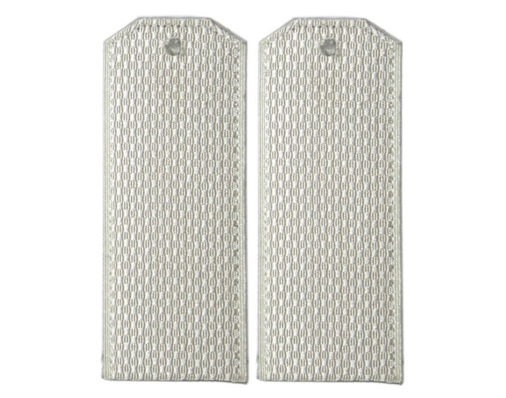 Погоны белые чистые трапециевидные на пластике