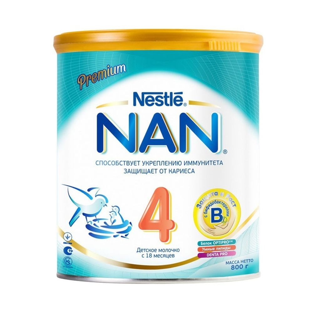 NAN® 4 OPTIPRO®  Детское молочко с 18 месяцев 800гр