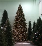 Большая елка с гирляндой «Сказочная светодинамическая» (литая+пвх) 6 м