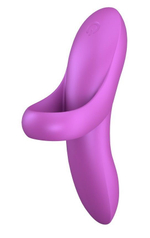 Лиловая вибронасадка на палец Bold Lover (Цвет: лиловый)