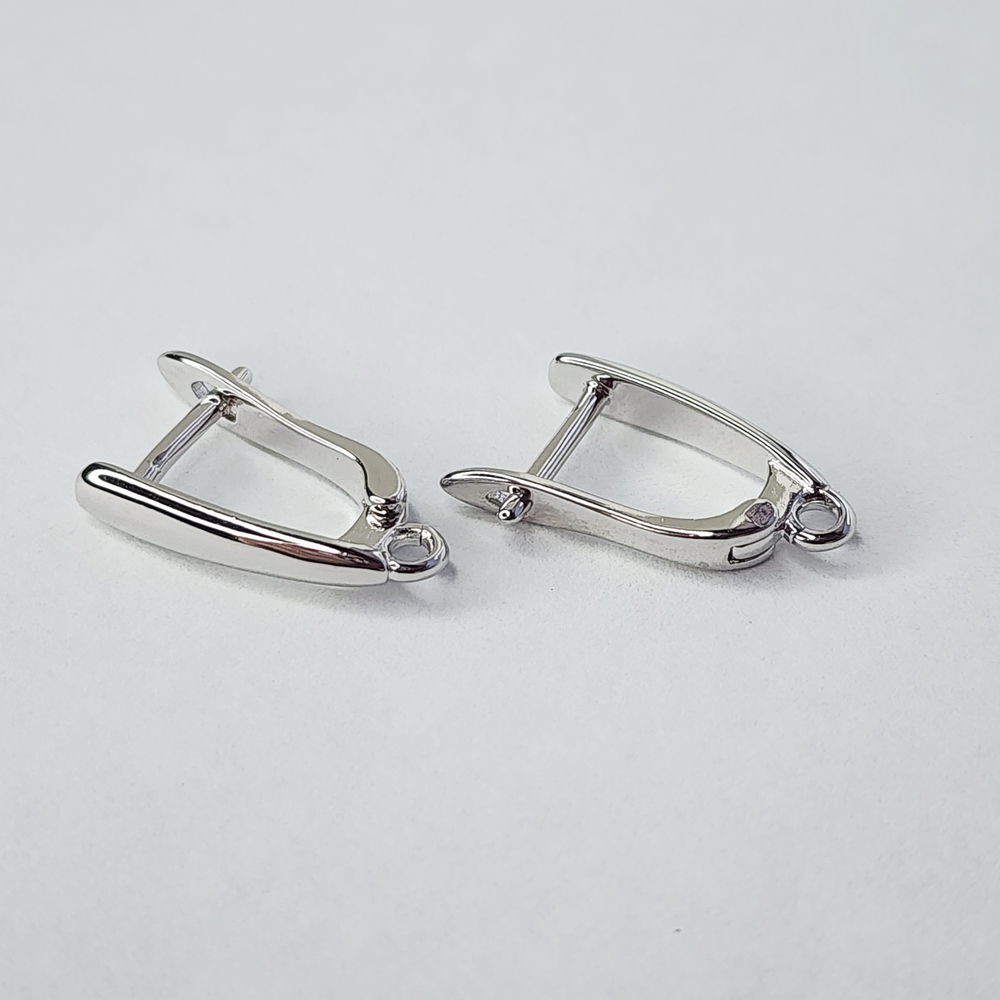 Ювелирные швензы, английский замок, родий, люкс фурнитура