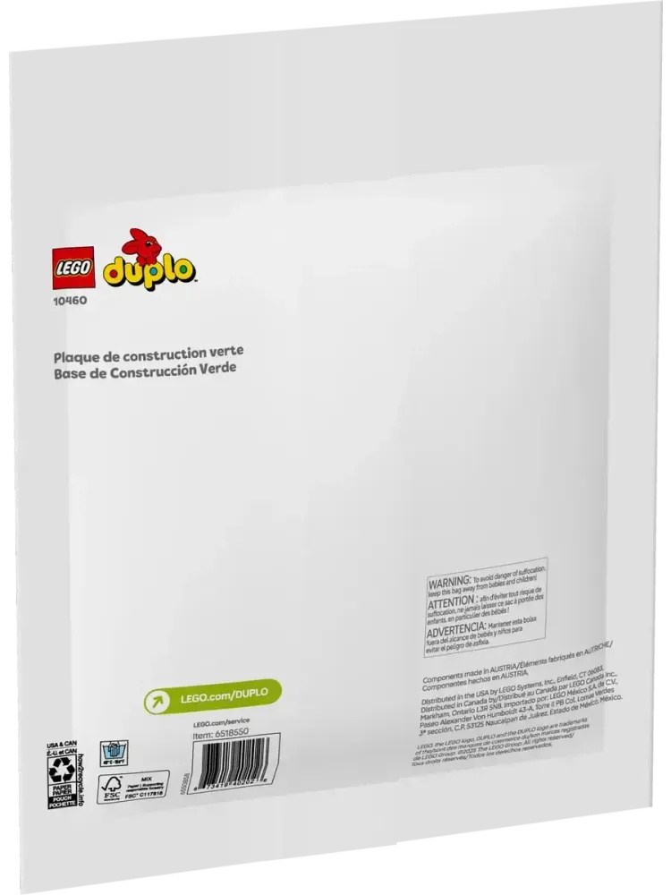 Зеленая пластина Duplo 10460 для строительства 25x25 см