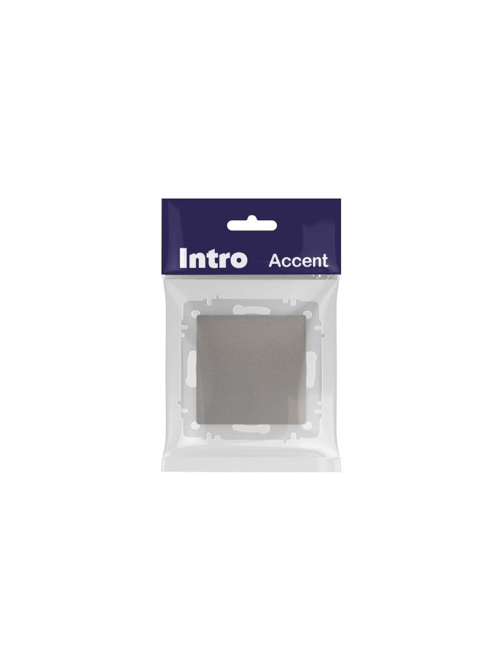 Выключатель 1-кл. СП Accent 6-101-09 10А IP20 250В AL/CU титан Intro Б0063440