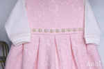 Комплект для девочки нарядный на выписку 3 предмета розовый