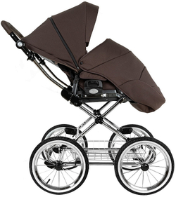 Детская коляска Roan Bass Next Classic d14 2.0 2 в 1 BSNC/93/2 Turkish Coffe/Black/руч.Cappuccino