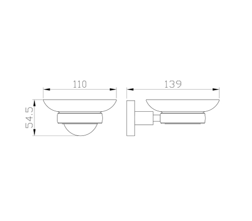 Мыльница с держателем WONZON & WOGHAND EASY, Хром (WW-8122)