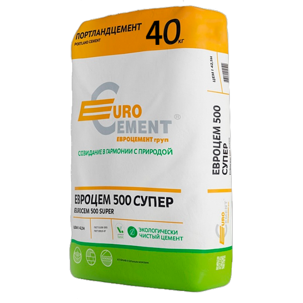 Цемент М-500 Д20 по 40кг.