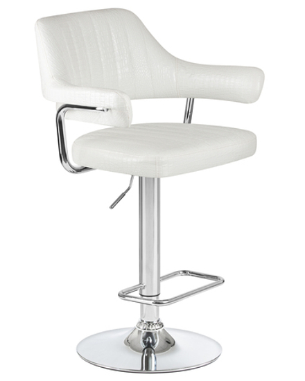 Стул барный DOBRIN CHARLY, белый крокодил