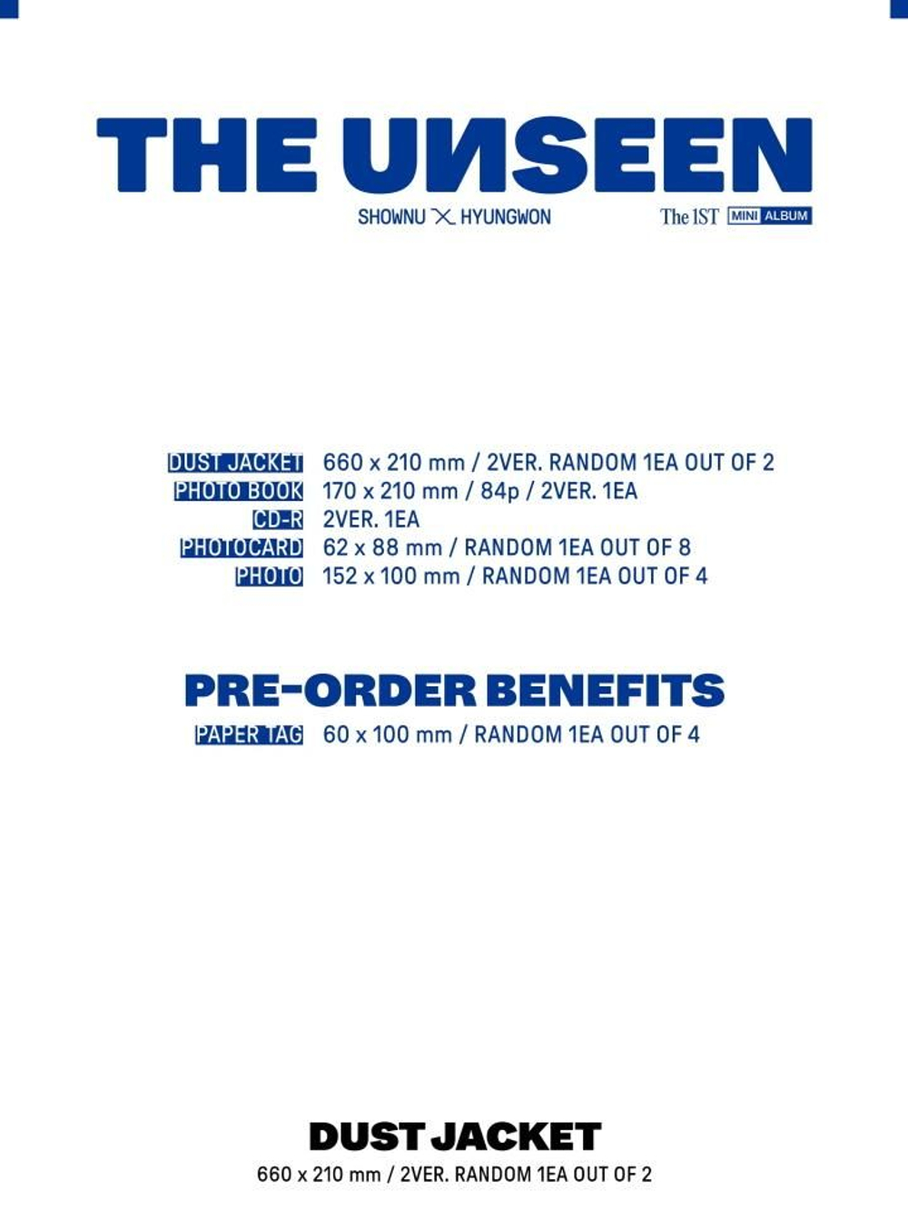 Альбом SHOWNU X HYUNGWON - THE UNSEEN 1st Mini Album RANDOM Version